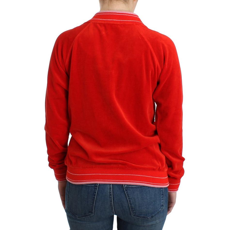 Red velvet zipup sweater - coffeewithmee2
