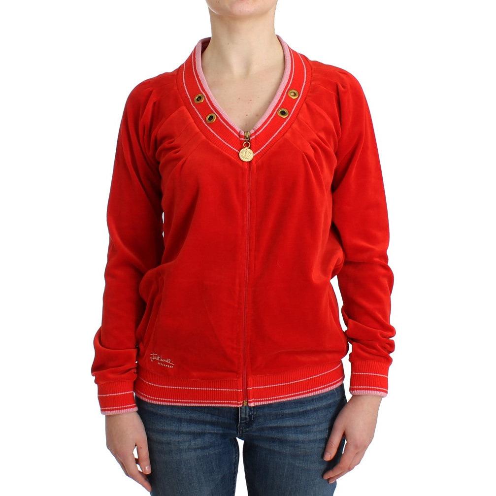 Red velvet zipup sweater - coffeewithmee2