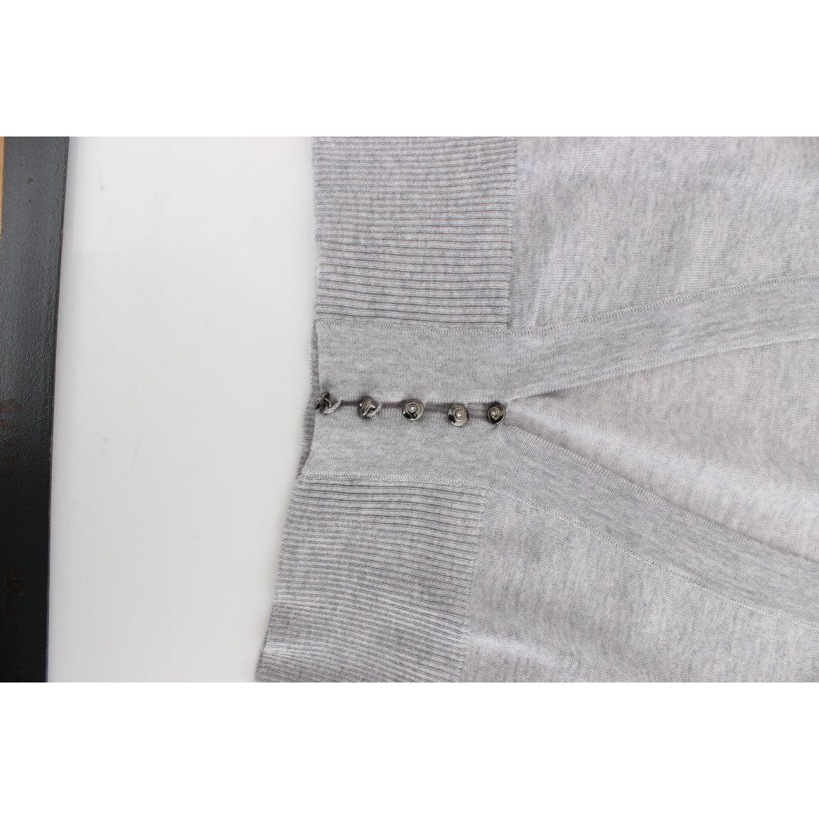 Gray cropped wool cardigan - coffeewithmee2