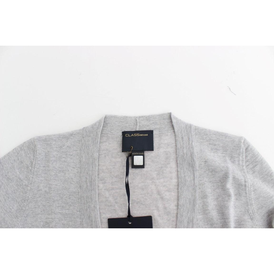 Gray cropped wool cardigan - coffeewithmee2