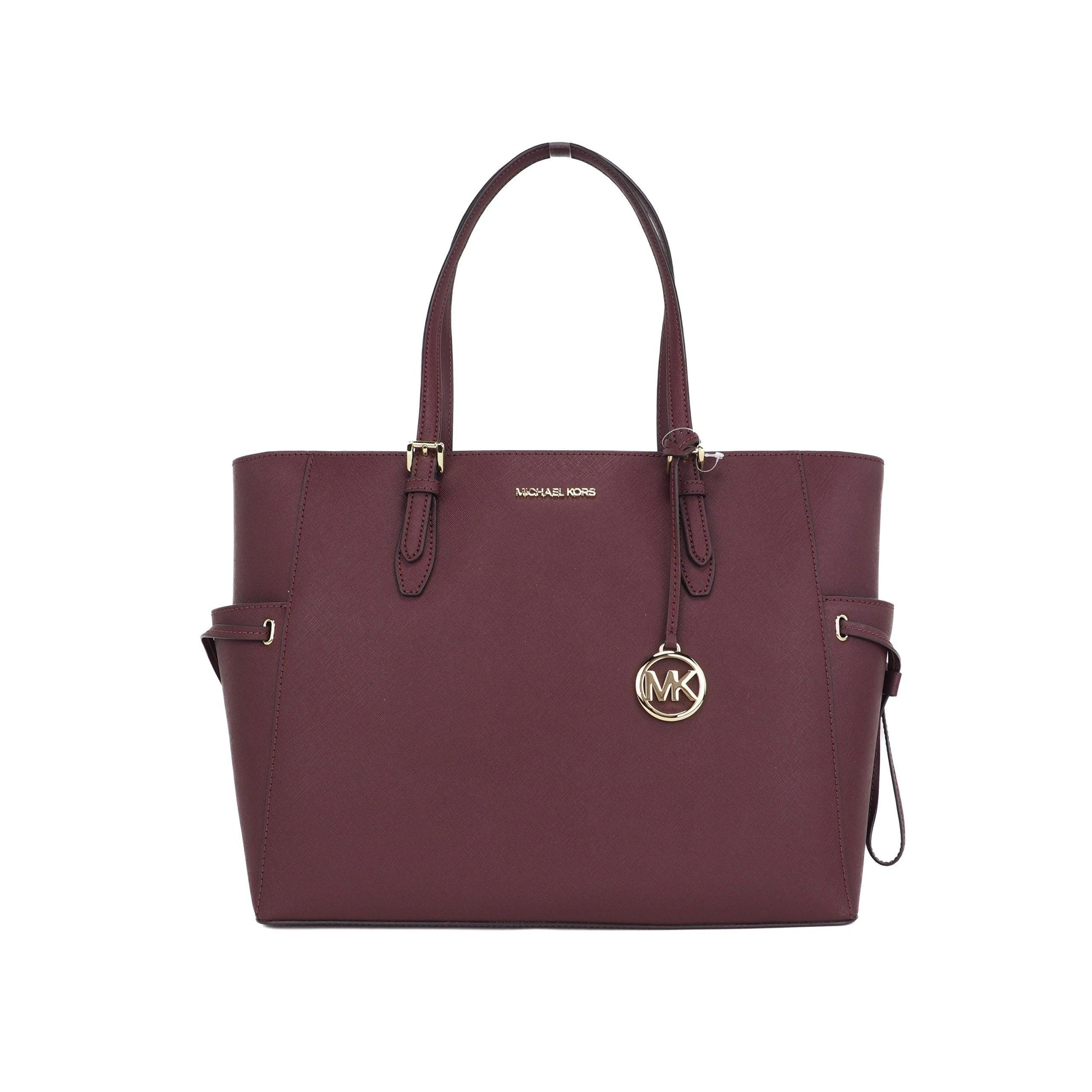 Gilly Large Leather Travel Drawstring Shoulder Tote Bag Handbag (Merlot) - coffeewithmee2