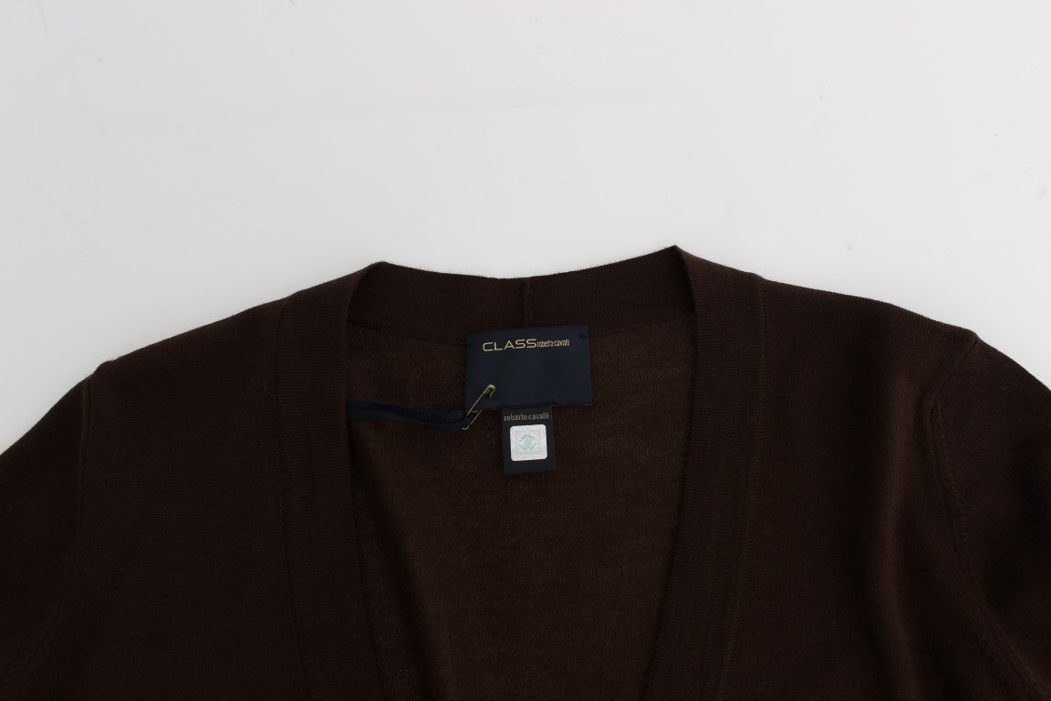 Brown cropped wool cardigan - coffeewithmee2