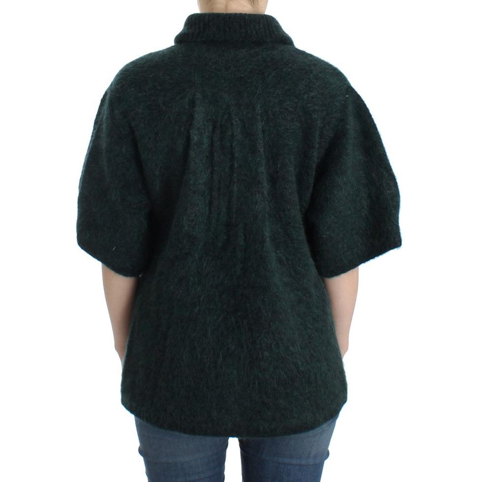 Green mohair knitted cardigan - coffeewithmee2