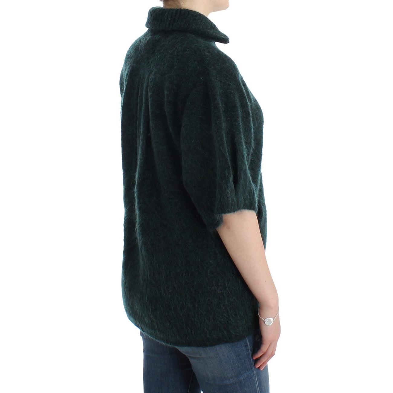 Green mohair knitted cardigan - coffeewithmee2