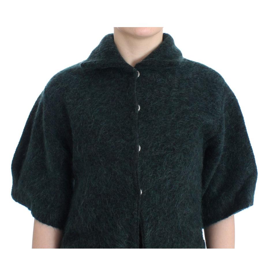 Green mohair knitted cardigan - coffeewithmee2