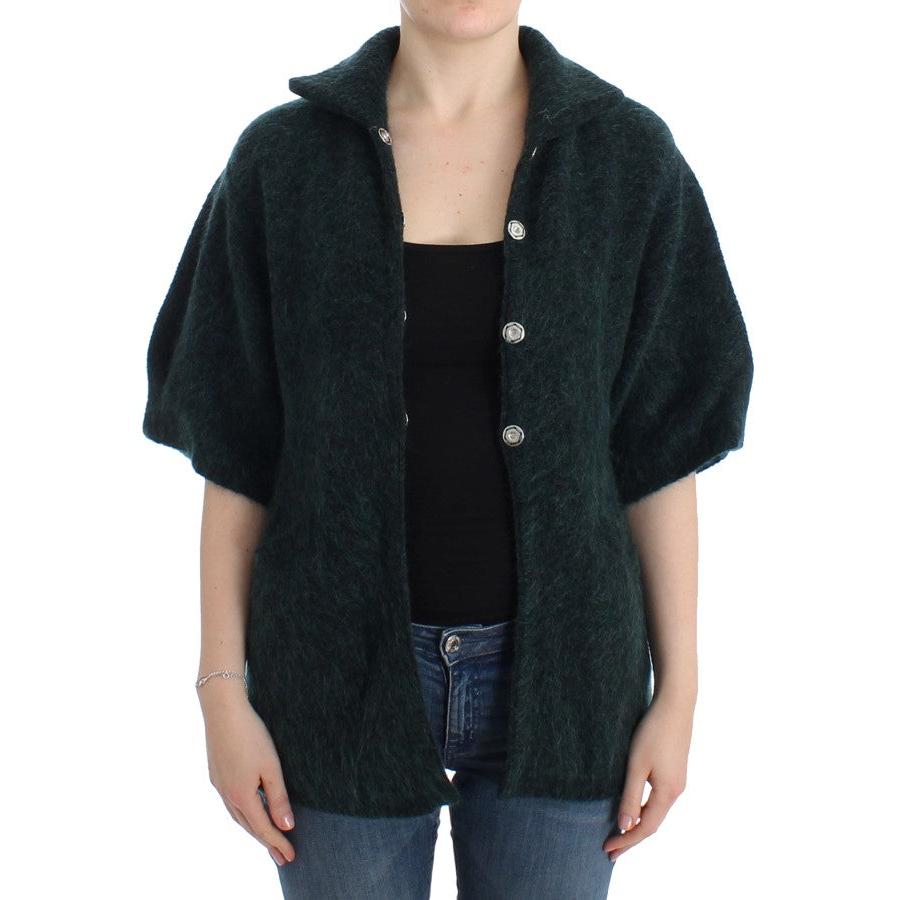 Green mohair knitted cardigan - coffeewithmee2