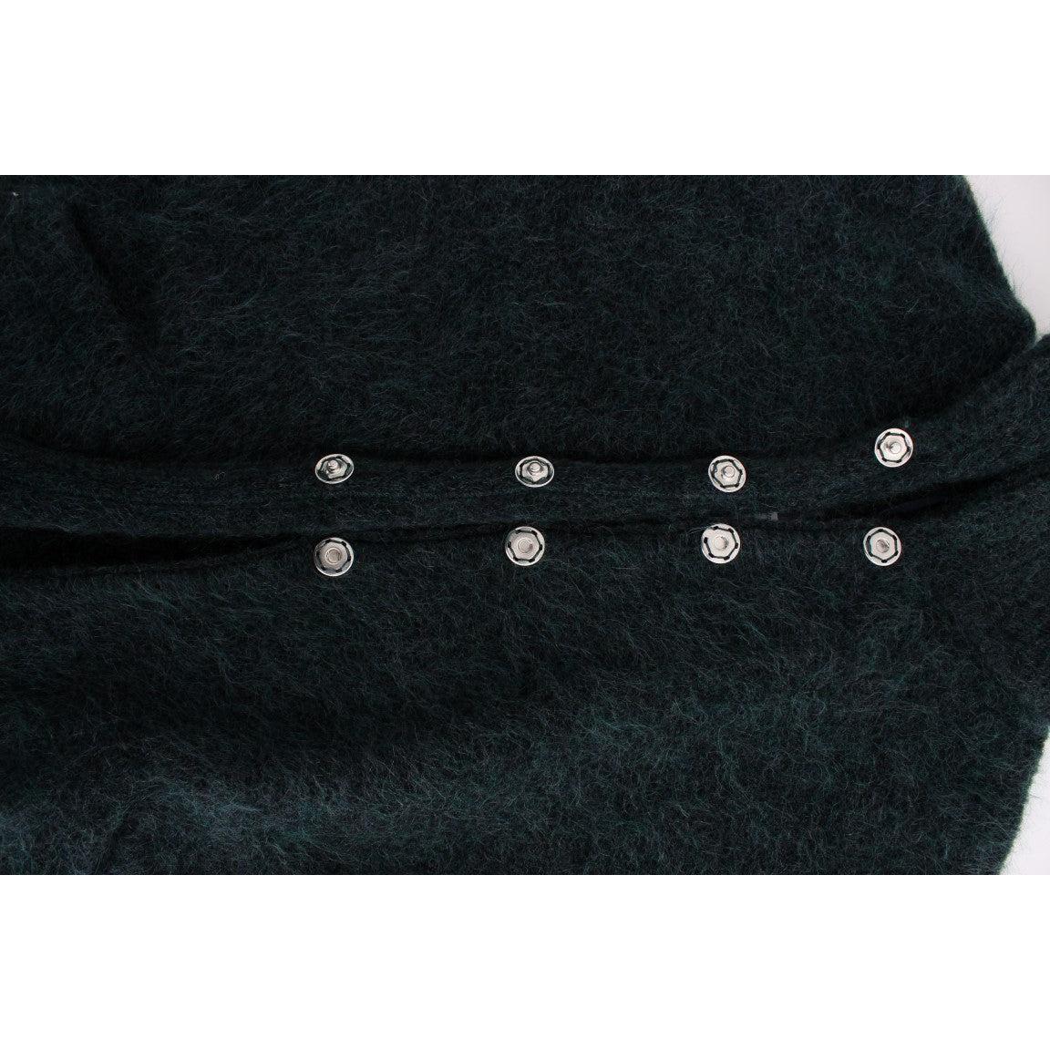 Green mohair knitted cardigan - coffeewithmee2