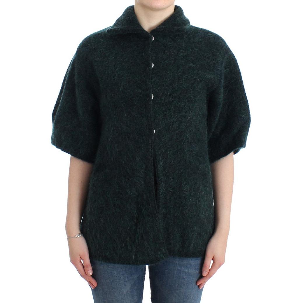 Green mohair knitted cardigan - coffeewithmee2