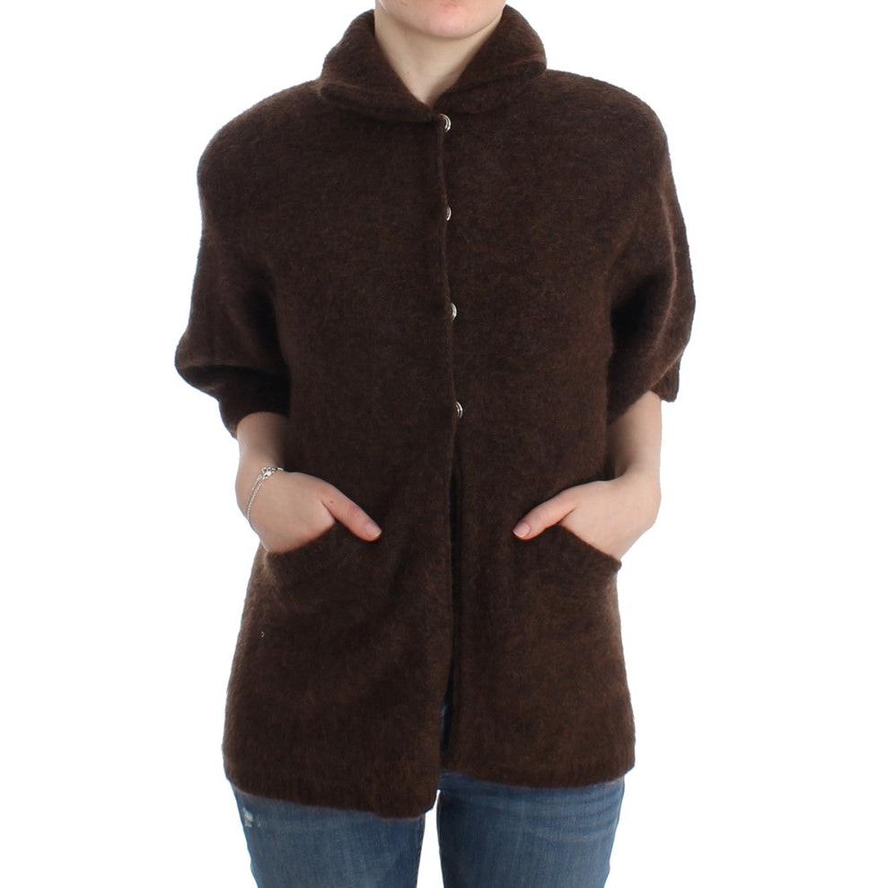 Brown mohair knitted cardigan - coffeewithmee2
