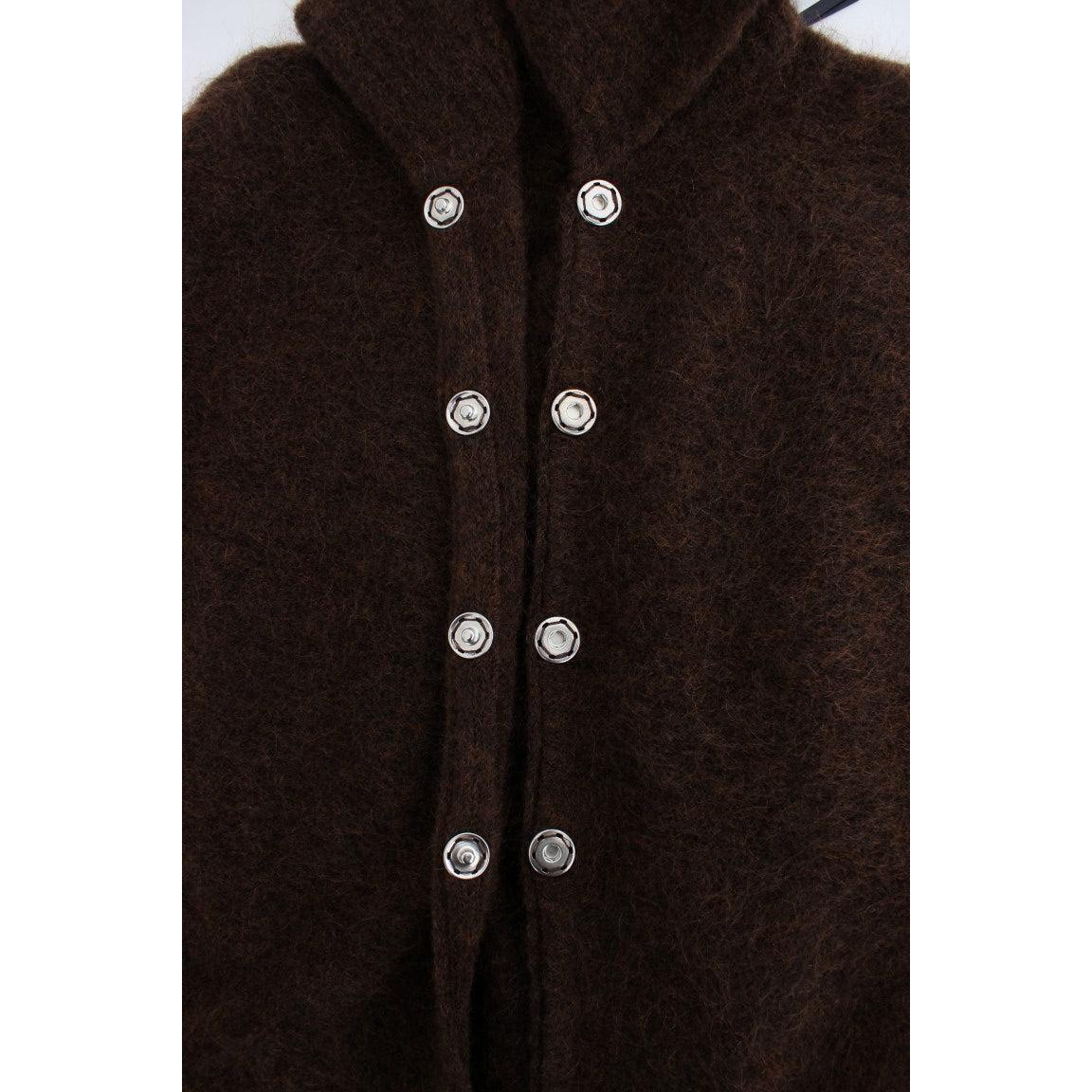 Brown mohair knitted cardigan - coffeewithmee2