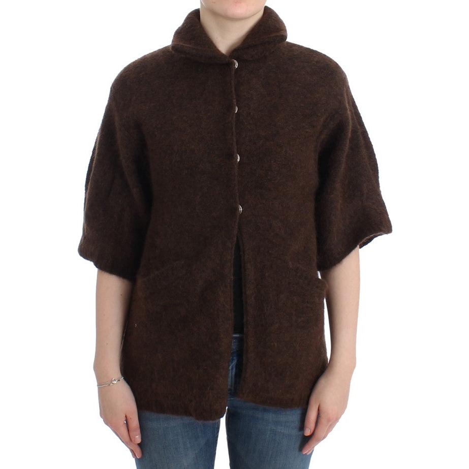 Brown mohair knitted cardigan - coffeewithmee2