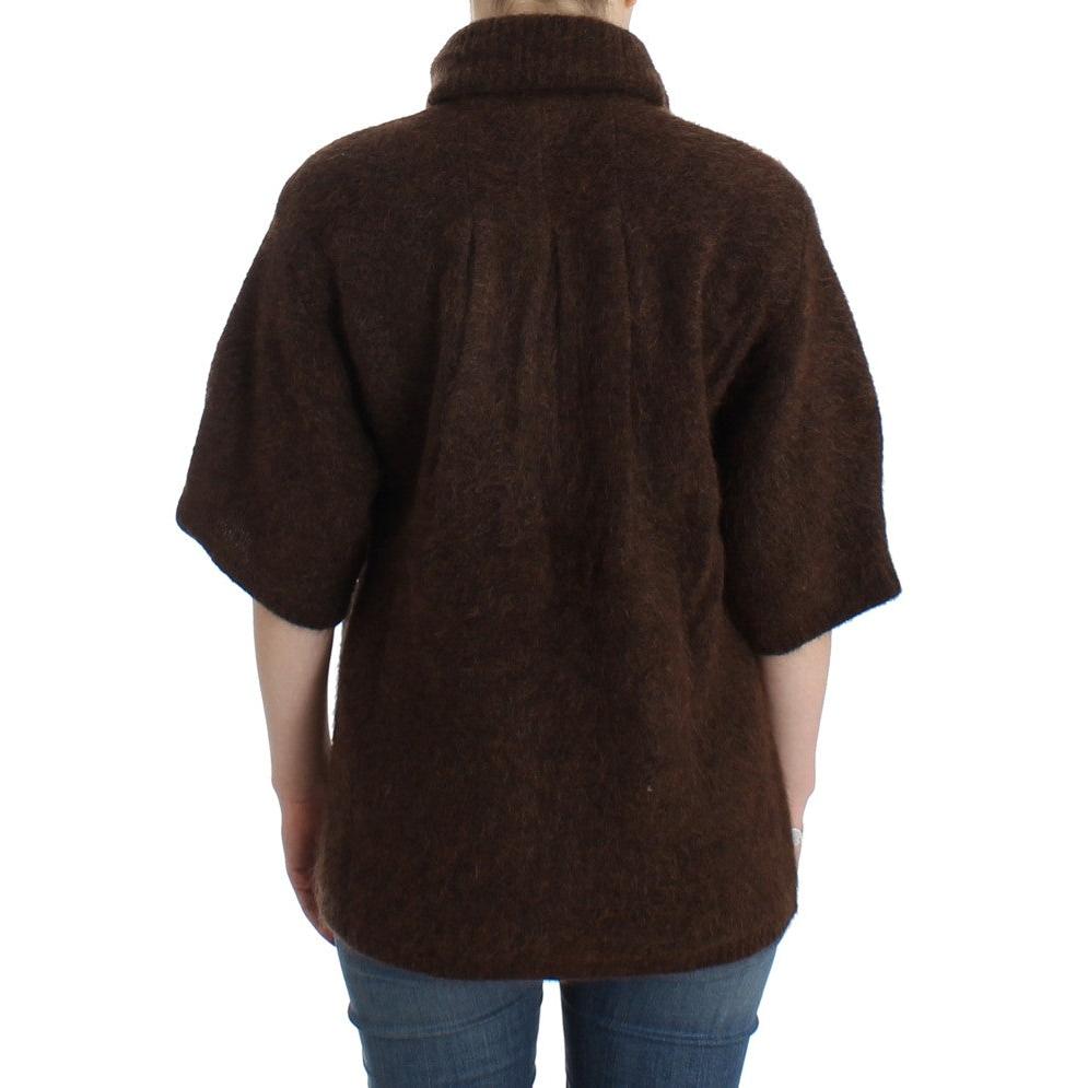 Brown mohair knitted cardigan - coffeewithmee2