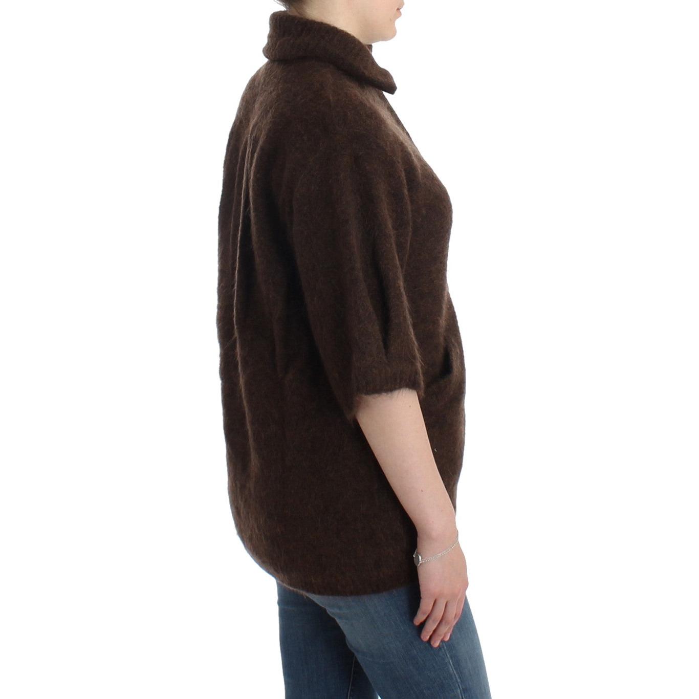 Brown mohair knitted cardigan - coffeewithmee2