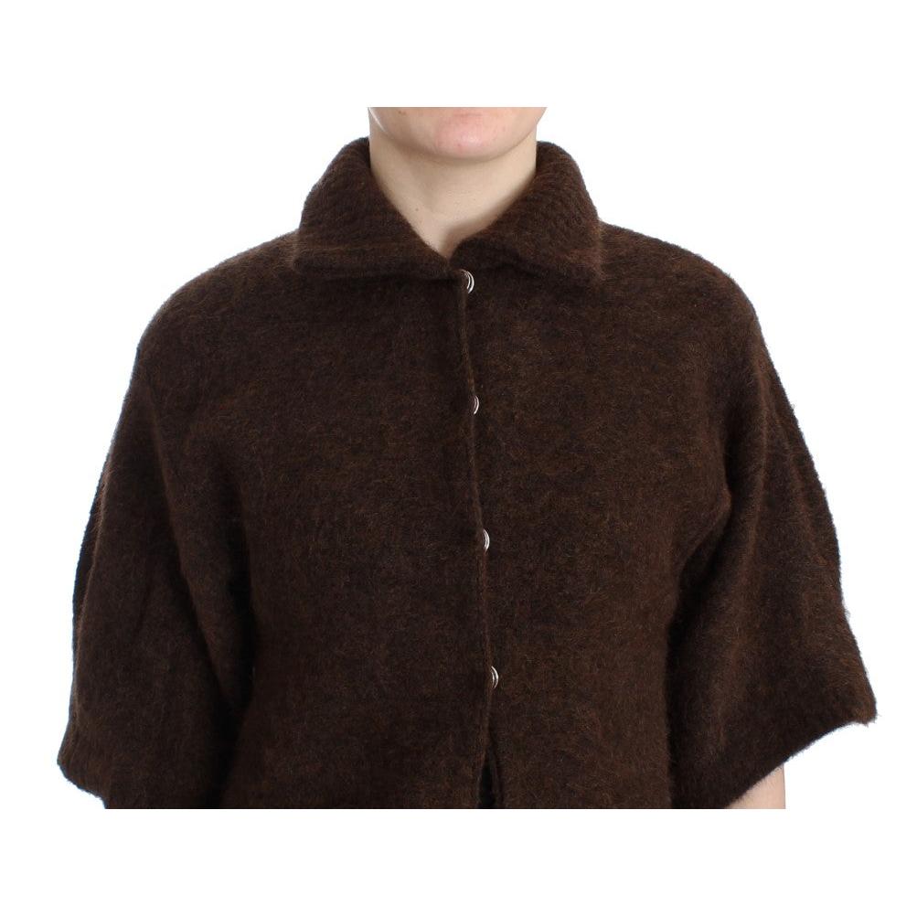 Brown mohair knitted cardigan - coffeewithmee2