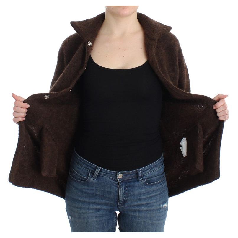 Brown mohair knitted cardigan - coffeewithmee2