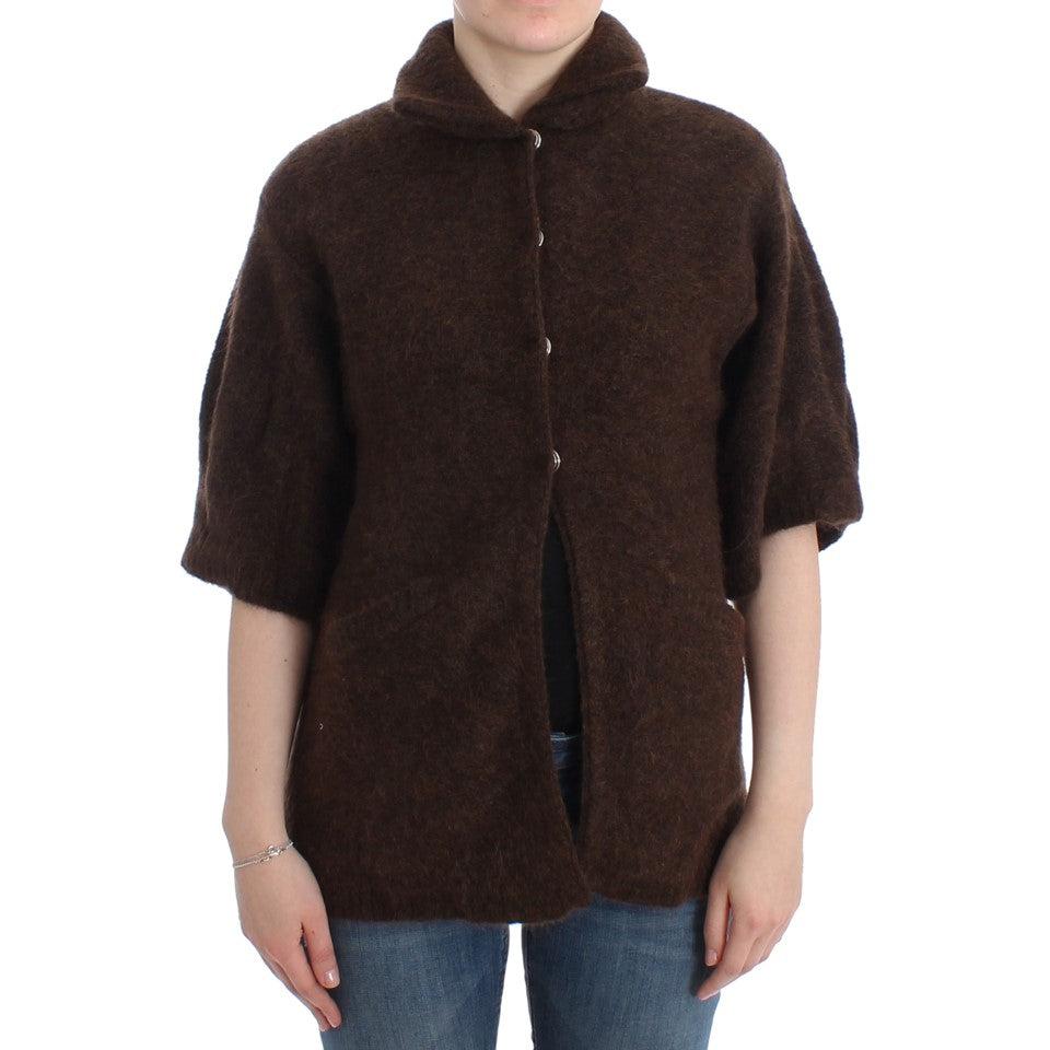 Brown mohair knitted cardigan - coffeewithmee2