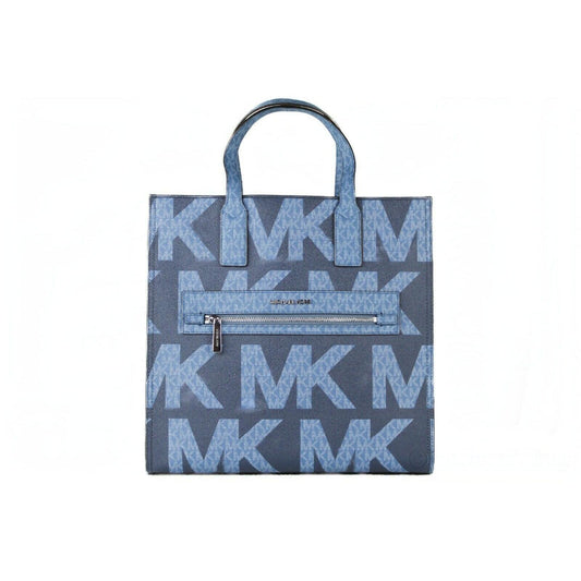 Kenly Large Leather Graphic Logo NS Tote Handbag (Dark Chambray Multi/Admiral) - coffeewithmee2