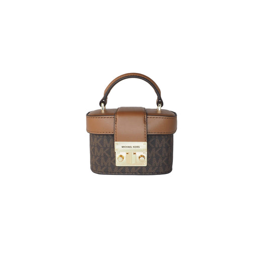 Rose Mini Signature PVC Leather Trunk Crossbody Handbag (Brown) - coffeewithmee2
