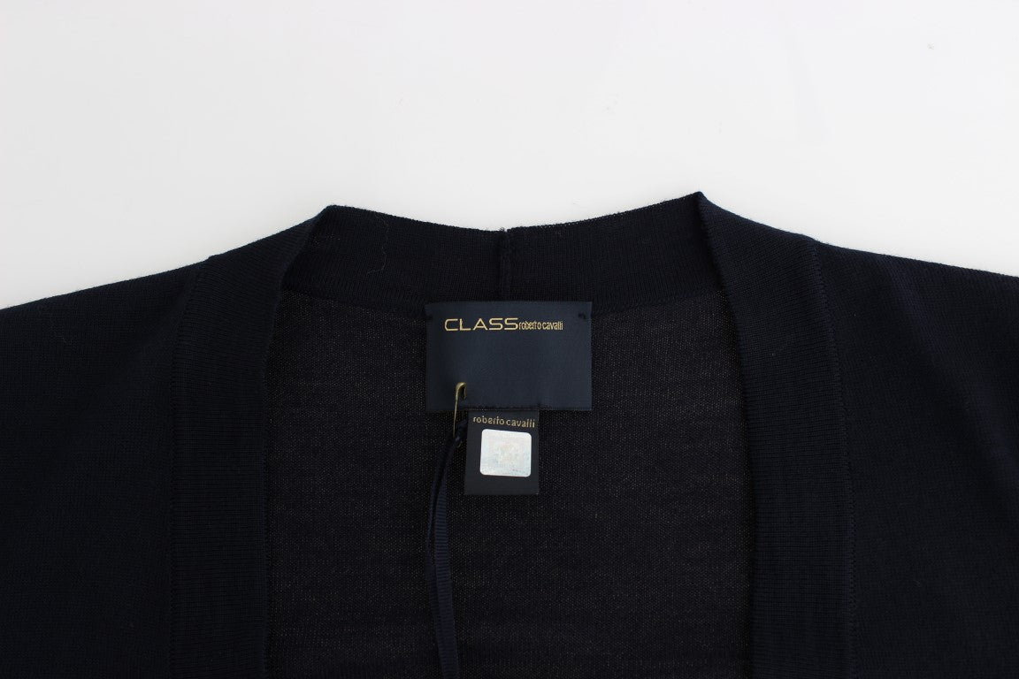 Blue cropped wool cardigan - coffeewithmee2