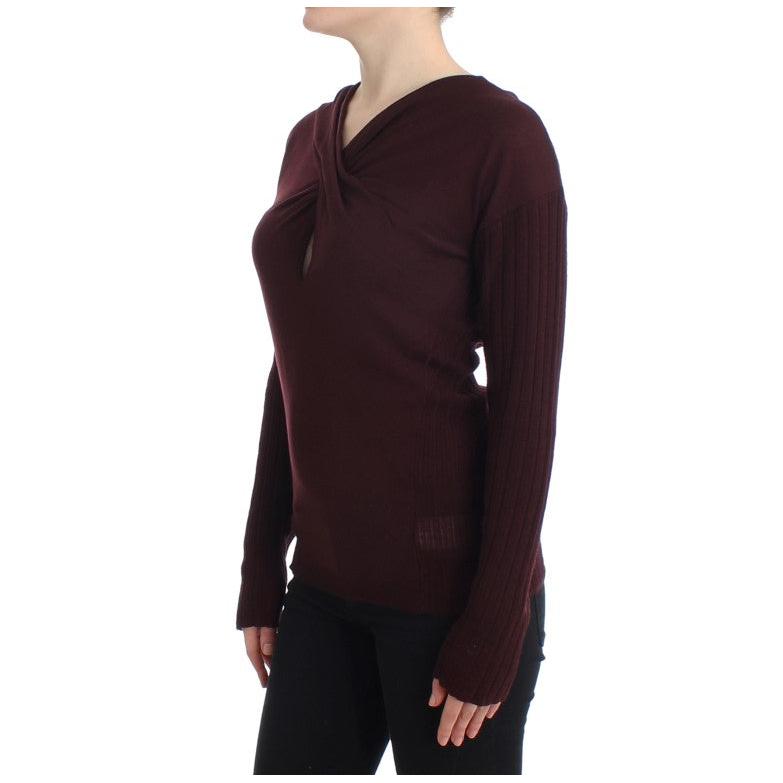 Purple wool keyhole sweater - coffeewithmee2