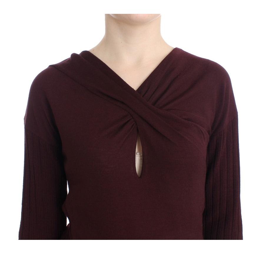 Purple wool keyhole sweater - coffeewithmee2