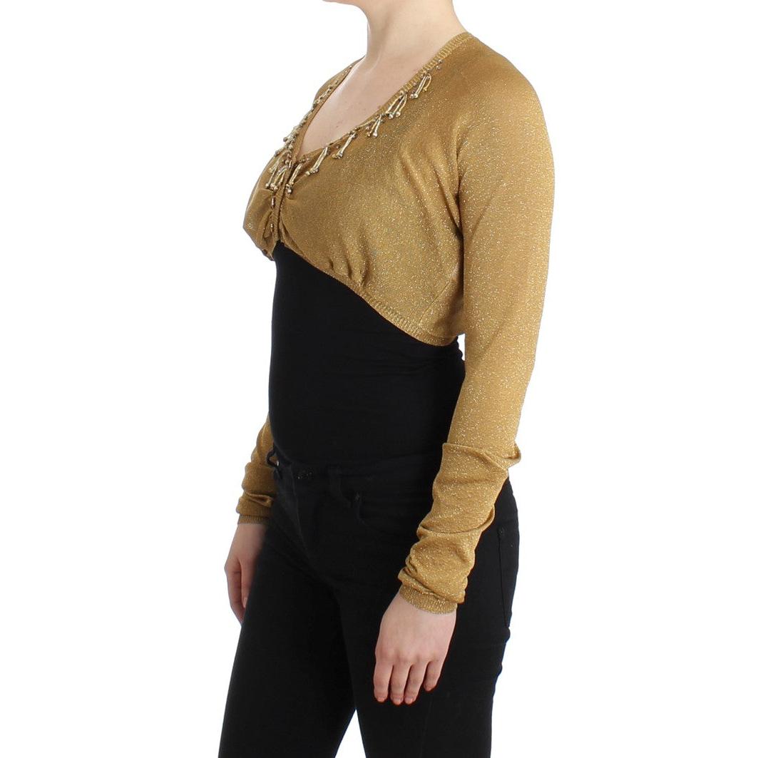 Gold embellished gold shrug - coffeewithmee2