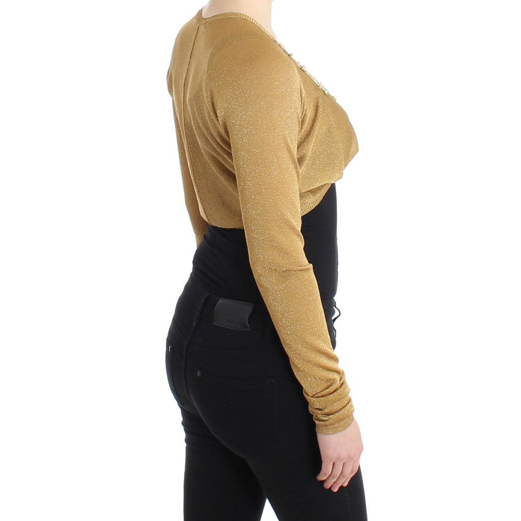 Gold embellished gold shrug - coffeewithmee2