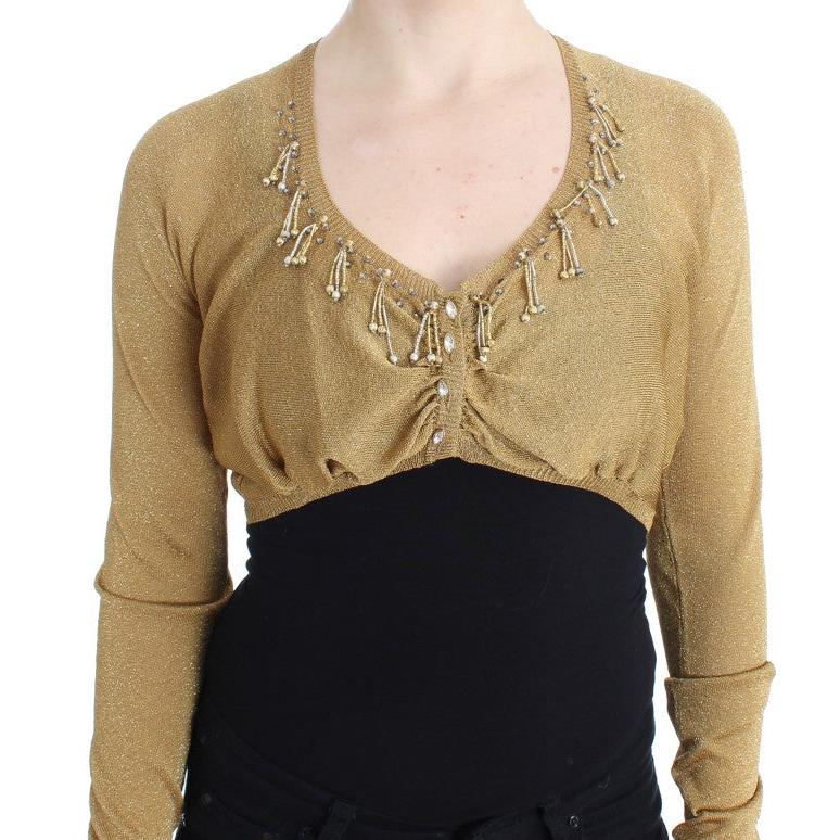 Gold embellished gold shrug - coffeewithmee2