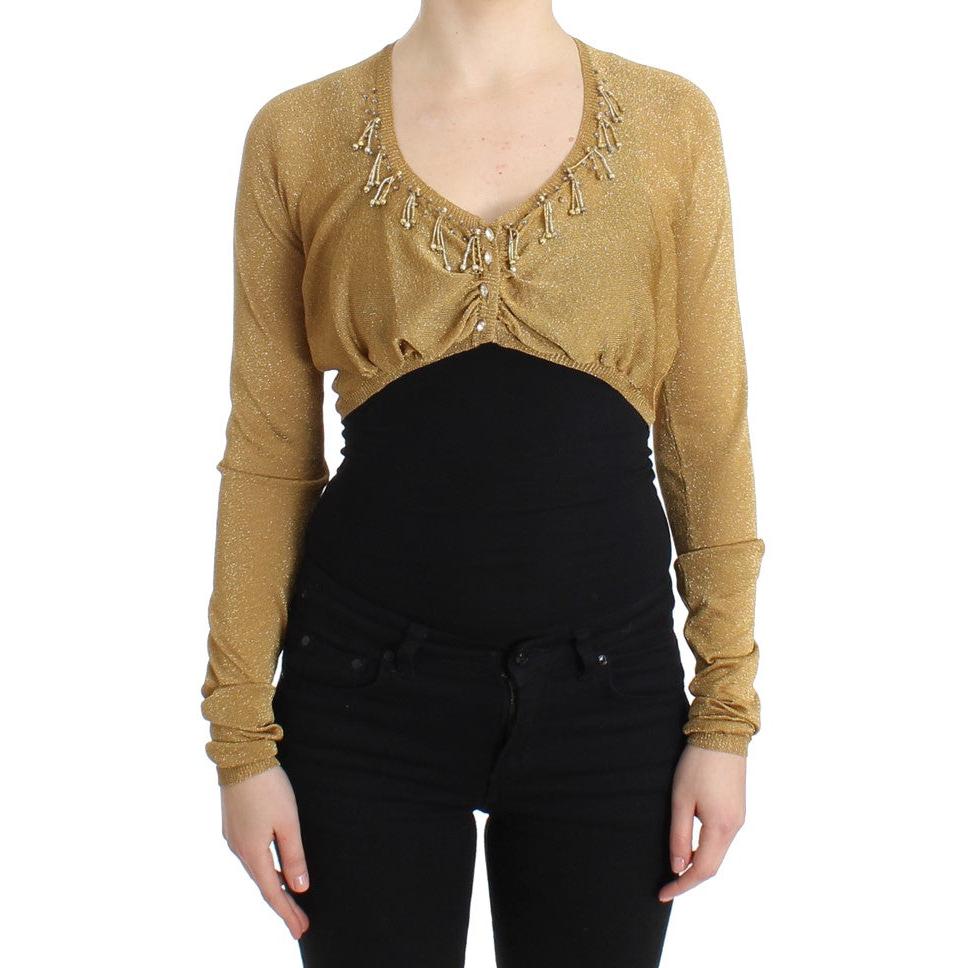 Gold embellished gold shrug - coffeewithmee2