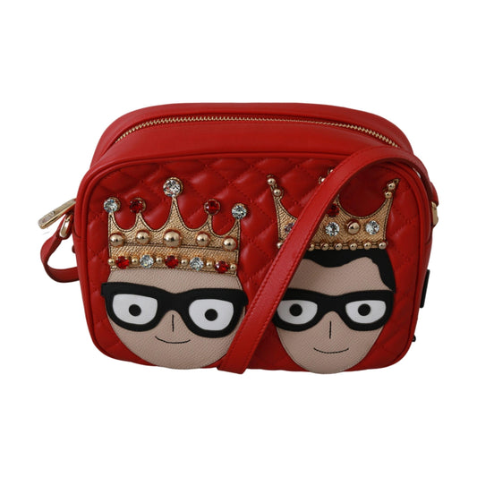Red Crown Men Patch Crossbody Borse GLAM Leather BAg - coffeewithmee2