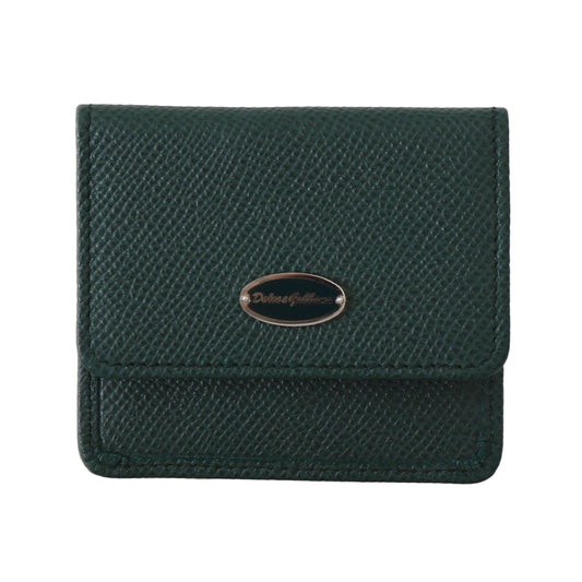Green Dauphine Leather Condom Case Holder - coffeewithmee2