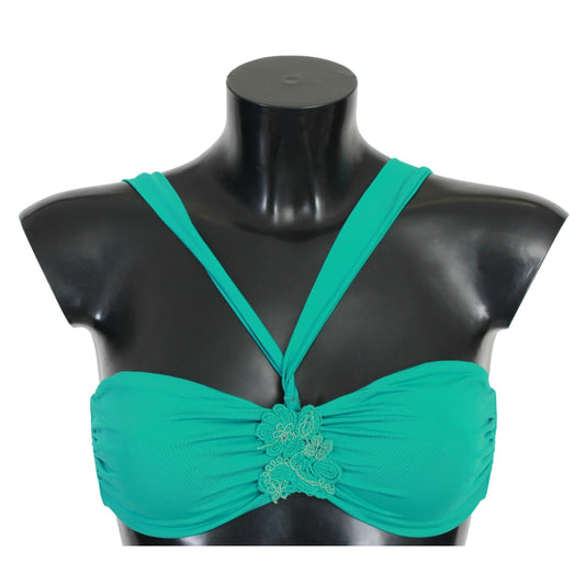 Blue Green Nylon Bikini Tops Swimsuit Beachwear