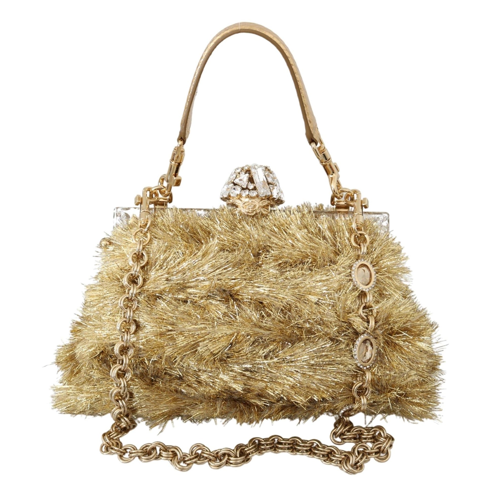 Gold Crystal VANDA Evening Party Hand Shoulder Bag - coffeewithmee2