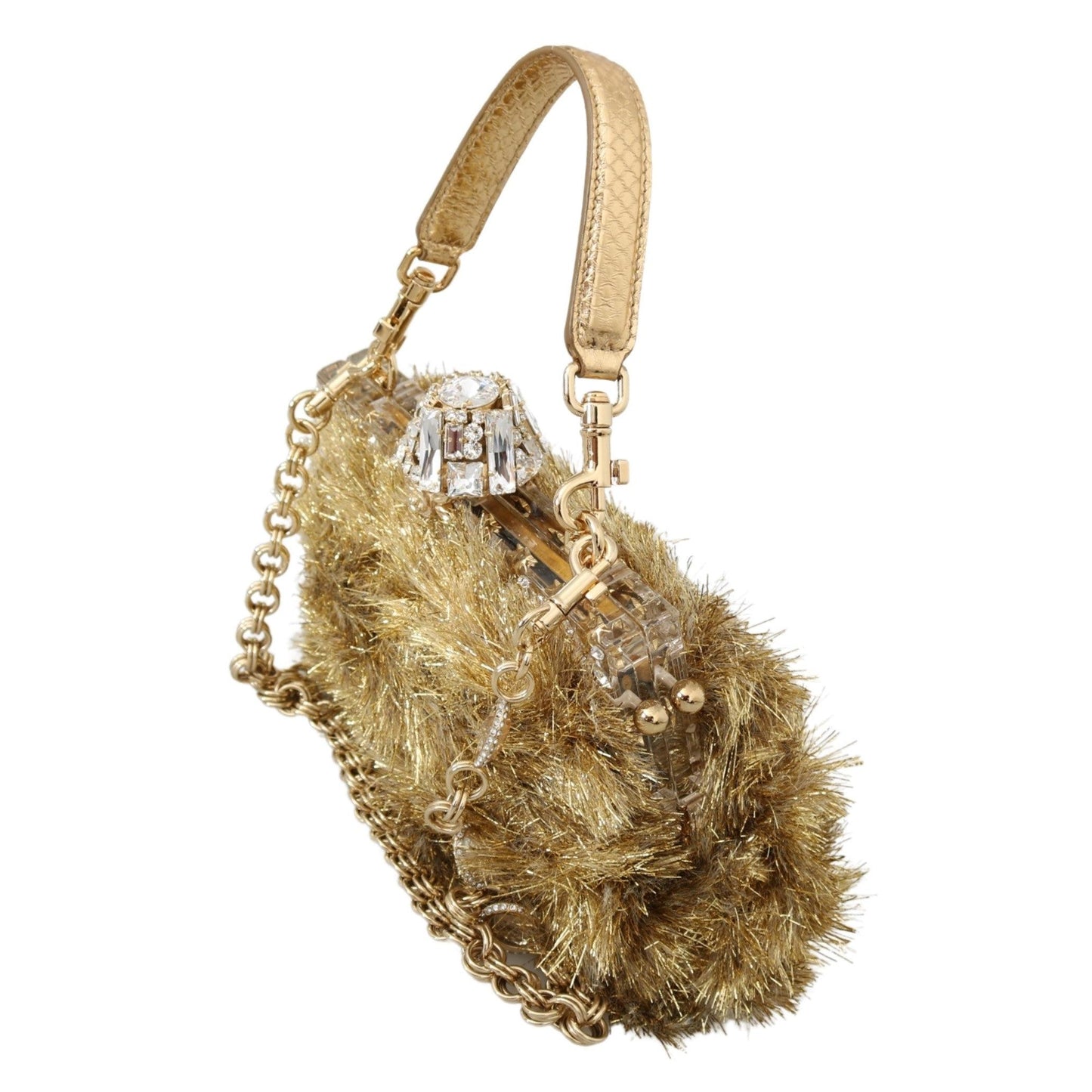 Gold Crystal VANDA Evening Party Hand Shoulder Bag - coffeewithmee2