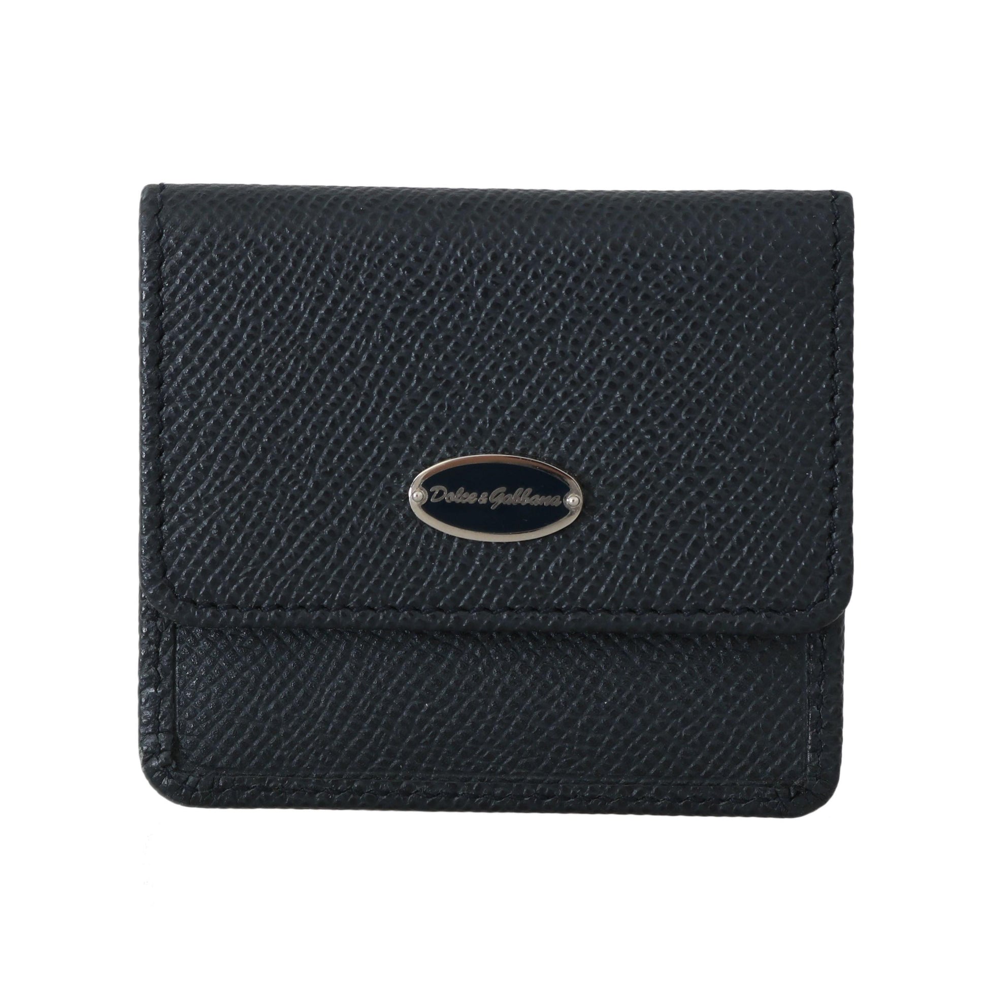 Blue Dauphine Leather Condom Pocket Case Holder - coffeewithmee2