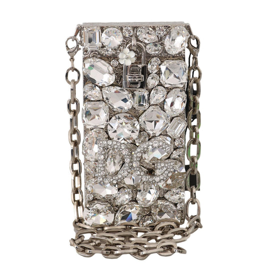 Cross Body Silver Crystal Brass Crystal Purse - coffeewithmee2