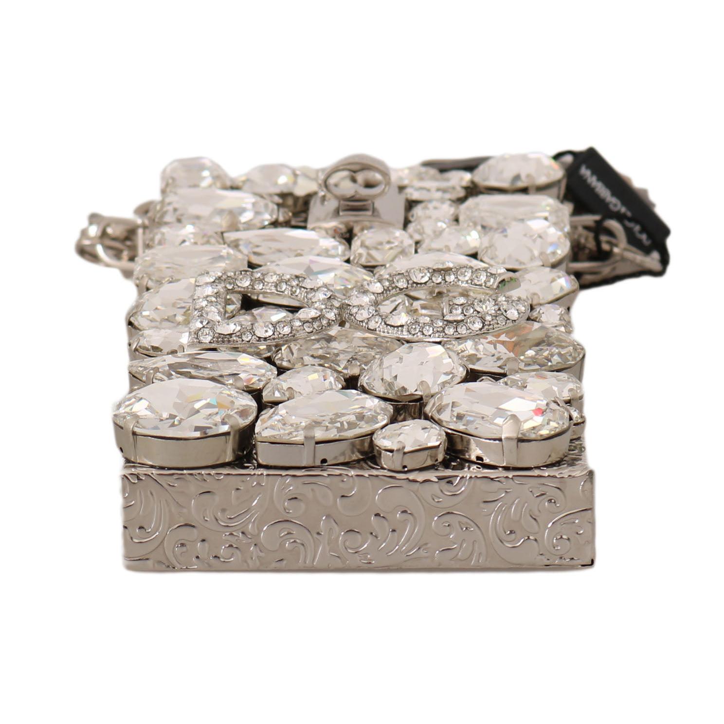 Cross Body Silver Crystal Brass Crystal Purse - coffeewithmee2