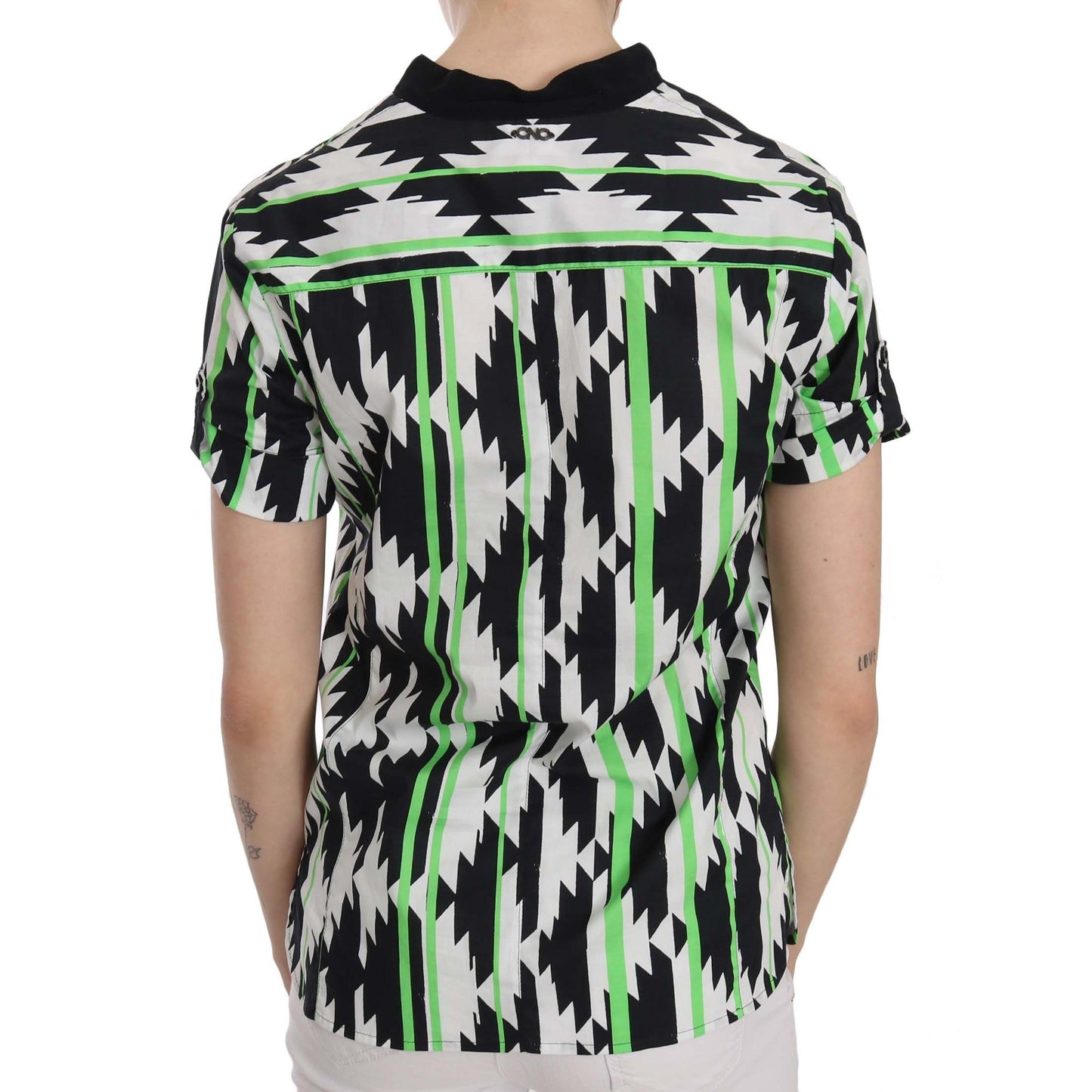 Multi Color Plunging Top Blouse