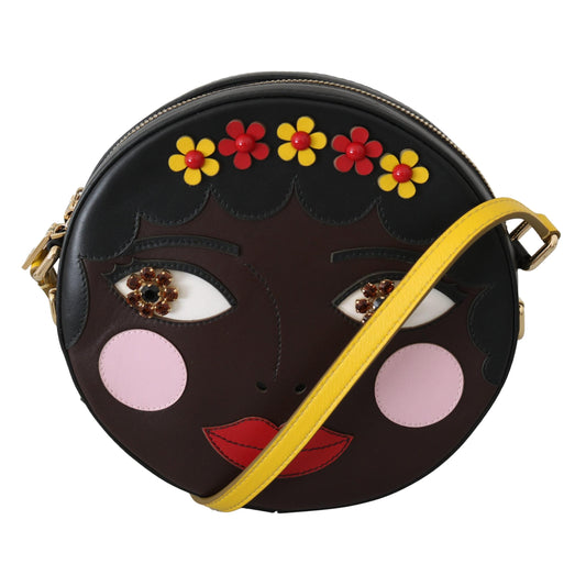 GLAM Round Brown Bambola African Crystal Crossbody Bag - coffeewithmee2