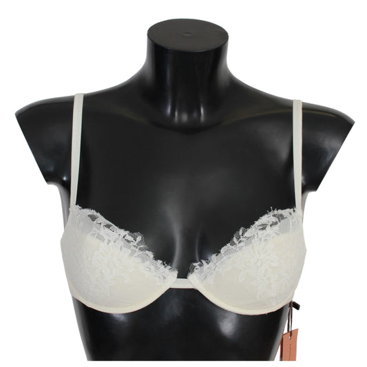 White Lace Reggiseno Bra Silk Underwear