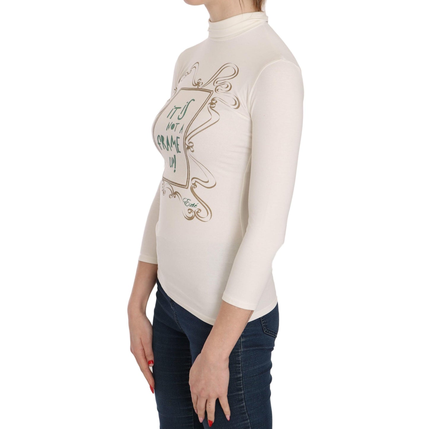 Crew Neck It Is Not A Frame Up! Print Blouse