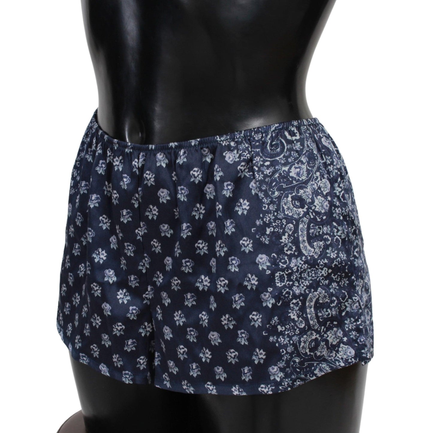 Blue Lingerie Shorts Silk Stretch Underwear