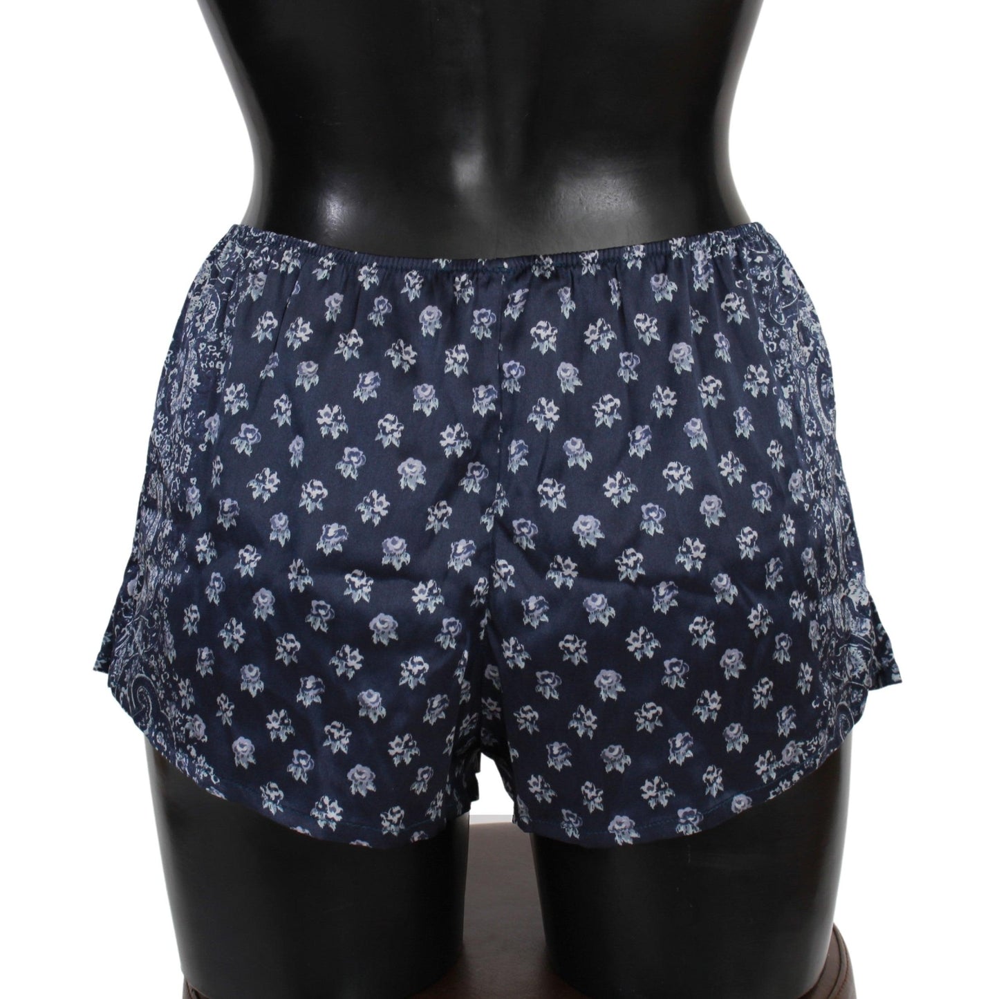 Blue Lingerie Shorts Silk Stretch Underwear