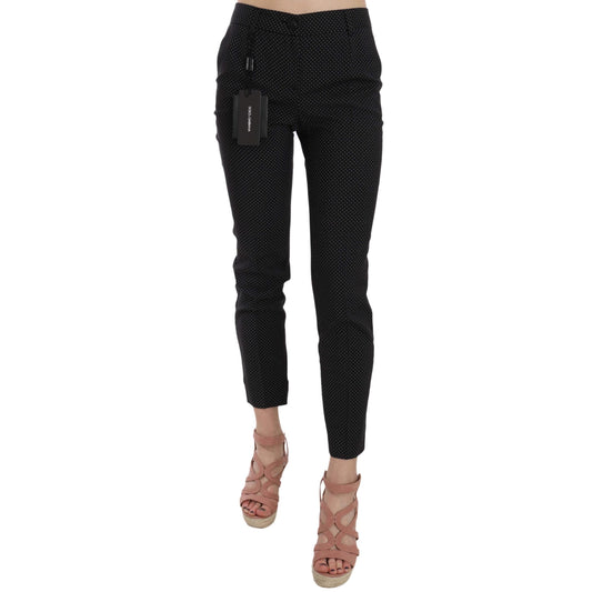 Polka Dot Slim Capri Trousers Tapered Pants - coffeewithmee2
