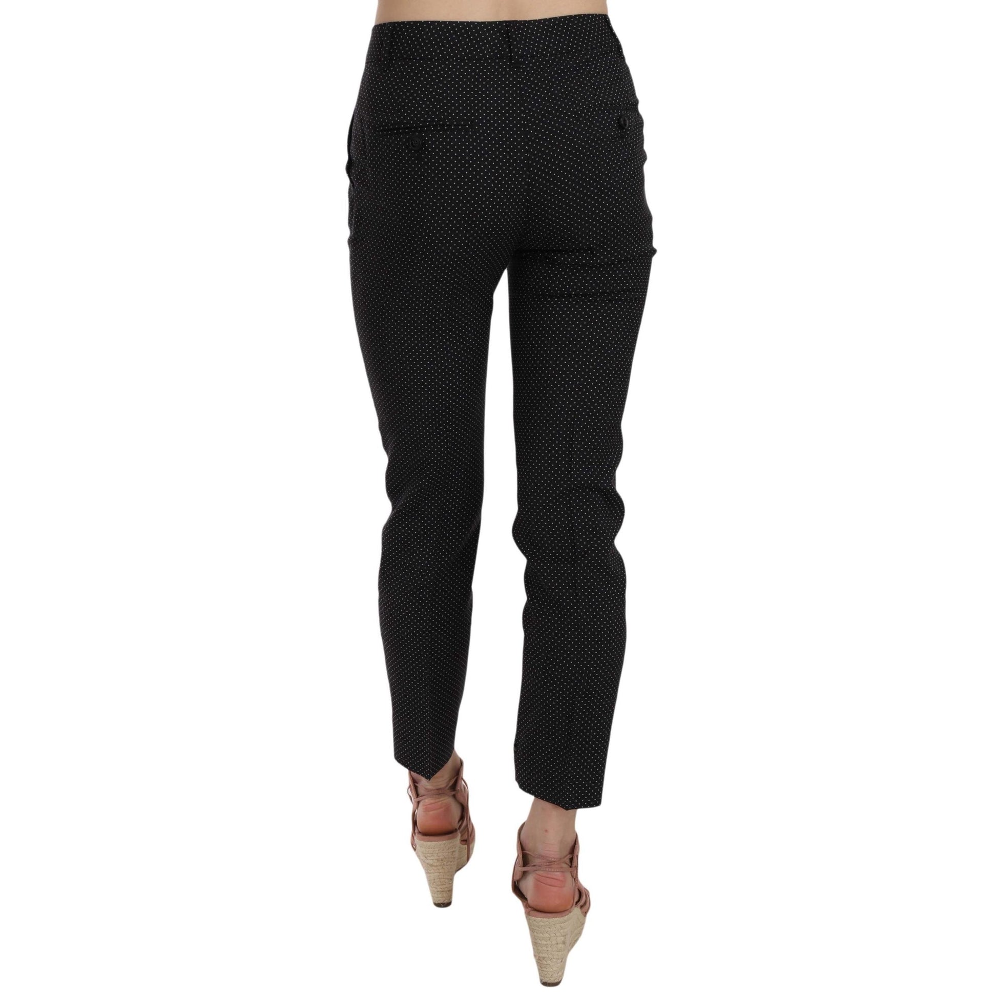 Polka Dot Slim Capri Trousers Tapered Pants - coffeewithmee2