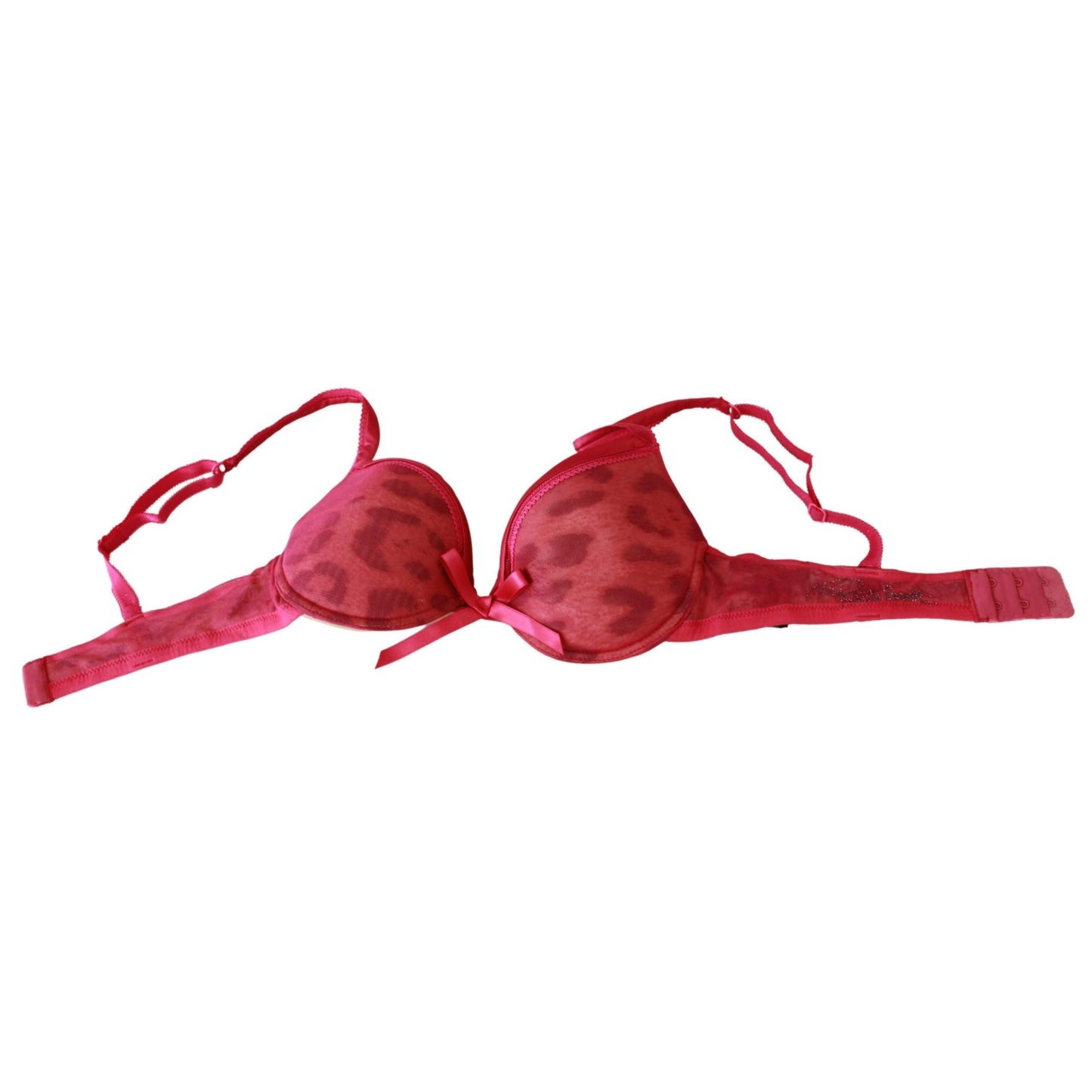 Pink Leopard Nylon Push Up Bra Underwear