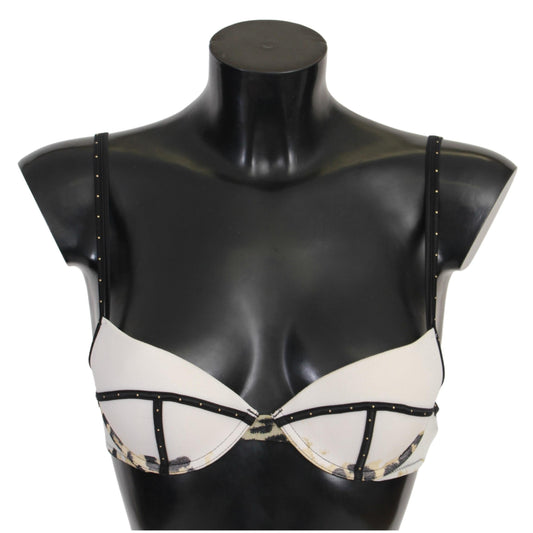 White Polyester Spandex Push Up Bra Underwear