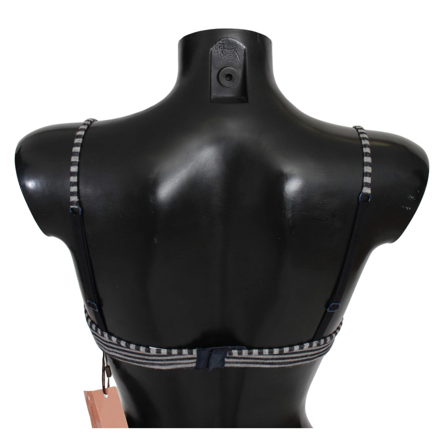 Blue Stripes Lace Reggiseno Bra Underwear