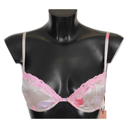 Pink Lace Silk Stretch Push Up Underwear