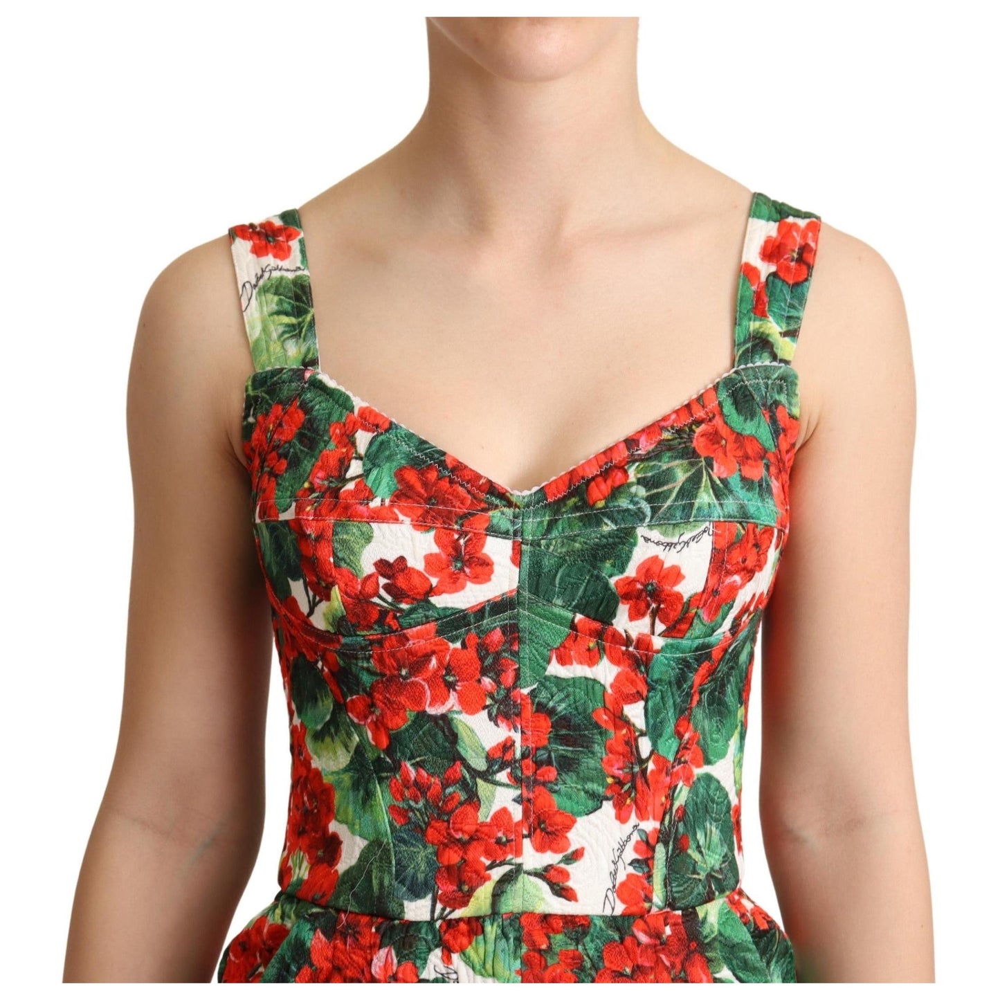 Red Geranium Print Shorts Jumpsuit Dress